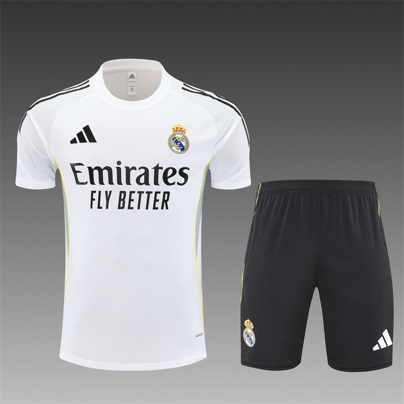 2025/2026 Real Madrid Training Wear White Set Shirt 1:1 Thai Quality