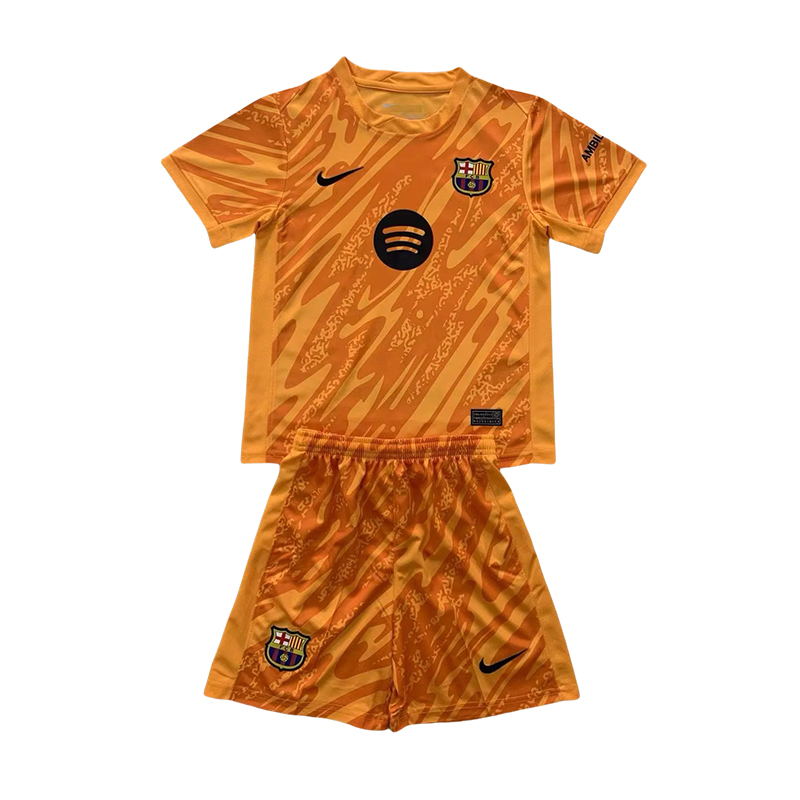 2024/2025 Barcelona Goalkeeper Football Shirt Kids Size 1:1 Thai Quality