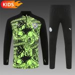 2024/2025 Manchester City Half-Pull Training Wear Green Football Shirt Kids Size