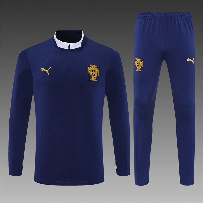 2025/2026 Portugal Half-Pull Training Suit Football Shirt 1:1 Thai Quality Set