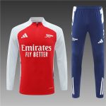 2024/2025 Arsenal Half-Pull Training Wear Red Football Shirt