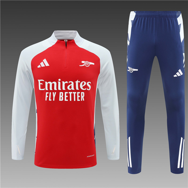 09bcbf27f8c8b3ed4a0b712eb8f48a08 2024/2025 Arsenal Half-Pull Training Wear Red Football Shirt