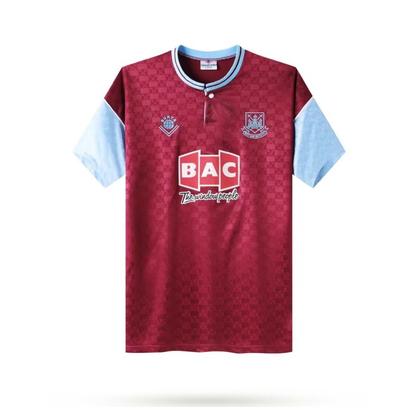 1989/1990 Retro West Ham United Home Football Shirt 1:1 Thai Quality