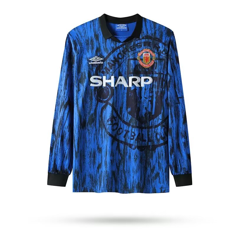 1992/1993 Retro Long Sleeve Manchester United Away Football Shirt 1:1 Thai Quality