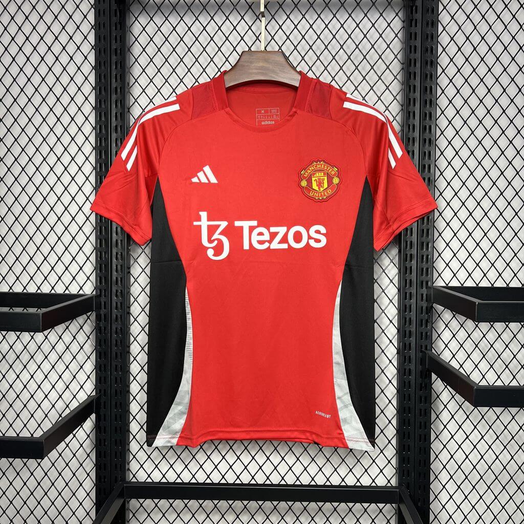 2024/2025 Manchester United Training Wear Red Football Shirt 1:1 Thai Quality
