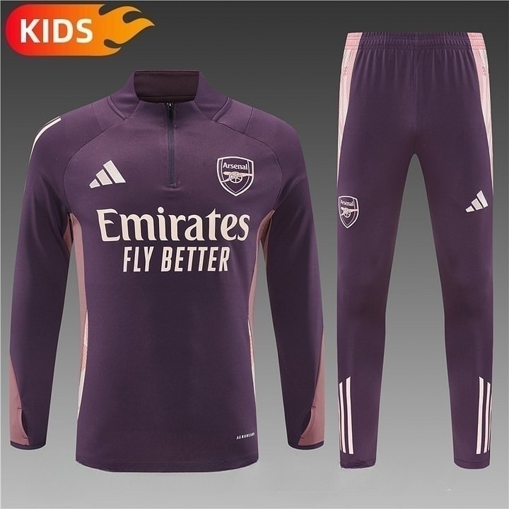 2024/2025 Arsenal Half-Pull Training Wear Football Shirt Kids Size