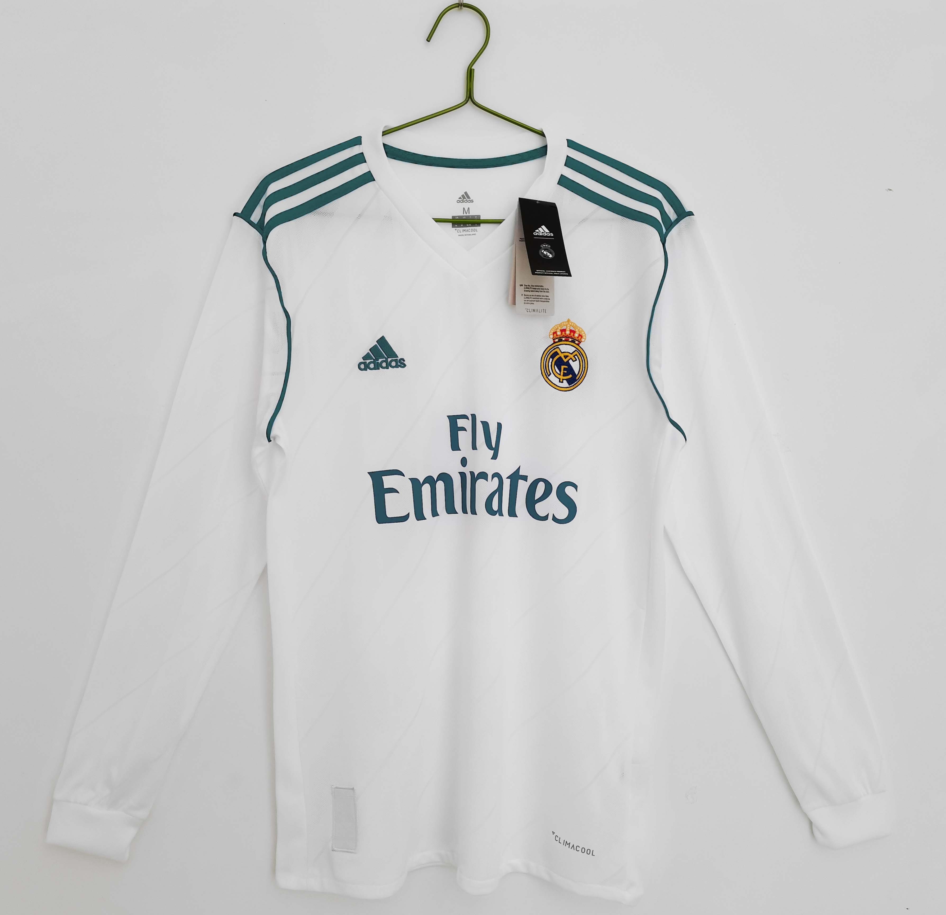 2017/2018 Retro Long Sleeve Real Madrid Home Football Shirt 1:1 Thai Quality