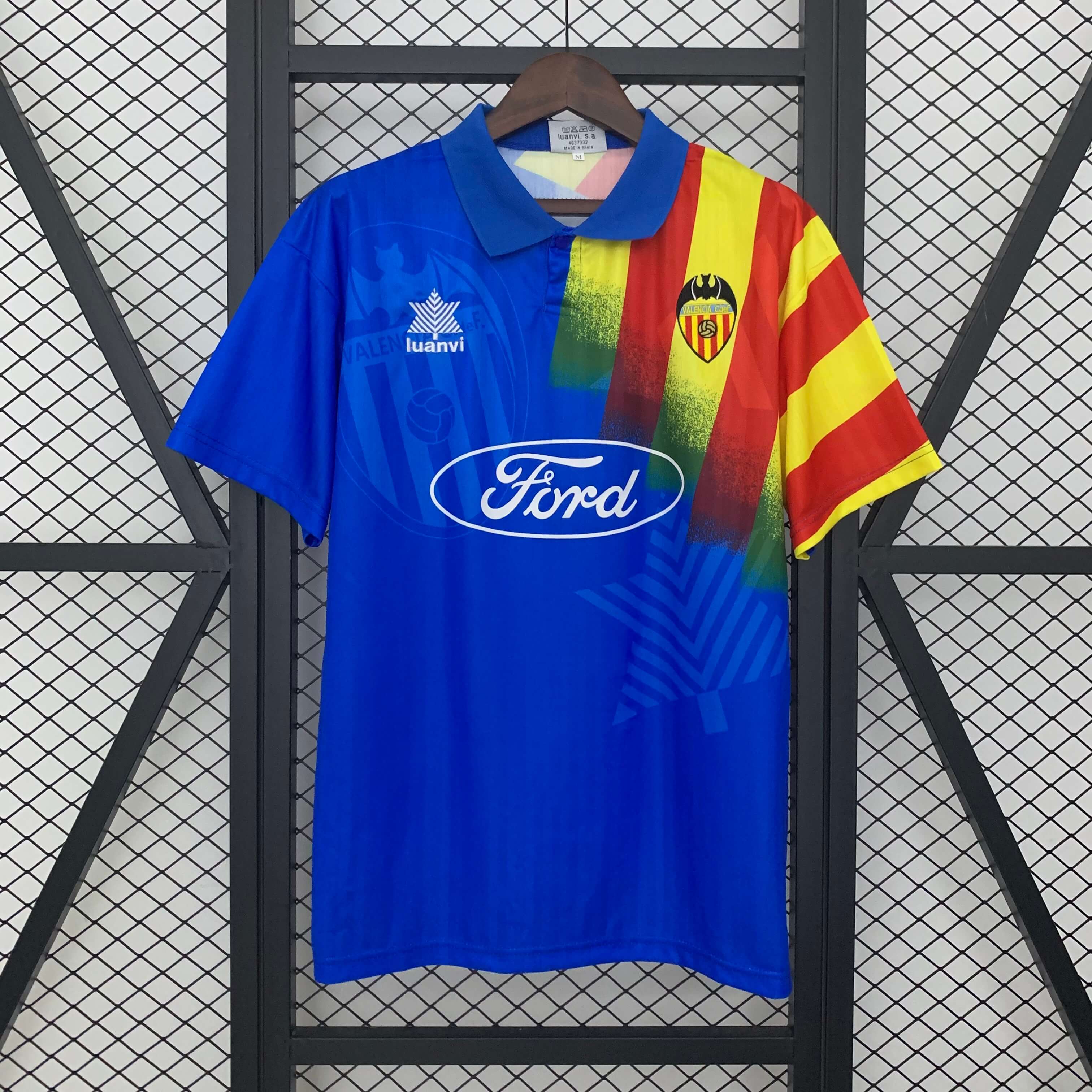 15edfc02ff2c671209d1dd08c4b922f4 1995/1996 Retro Valencia Away Football Shirt 1:1 Thai Quality