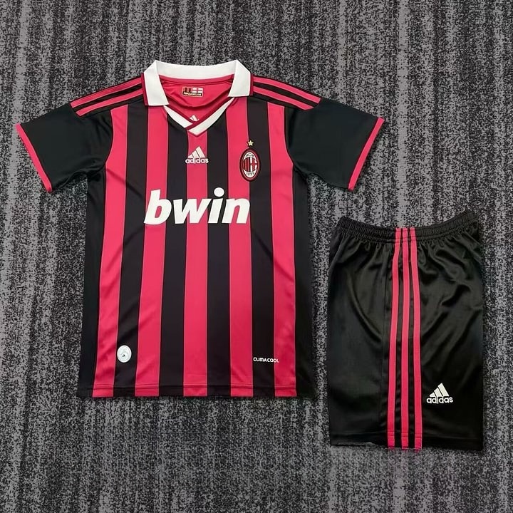 2009/2010 Retro AC Milan Home Football Shirt Kids Size 1:1 Thai Quality