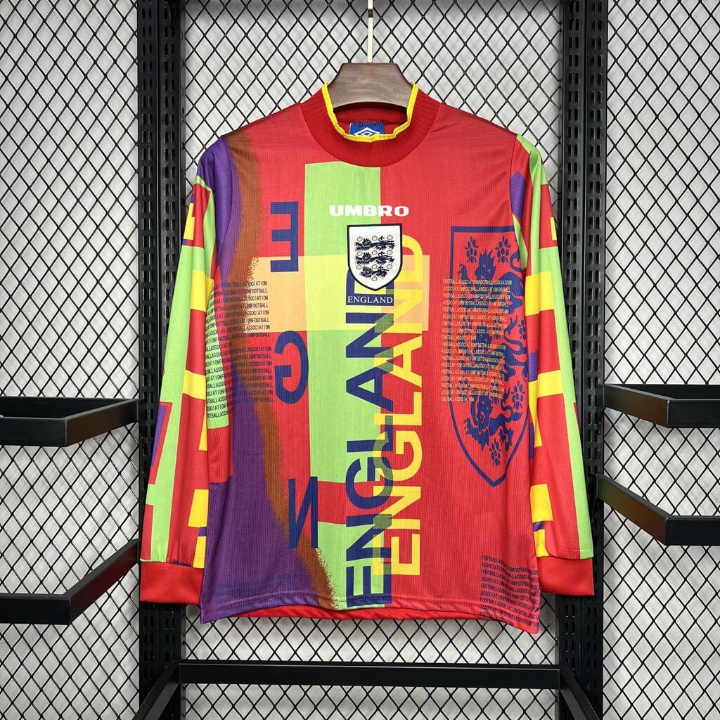 1995/1996 Retro Long Sleeve England Goalkeeper Football Shirt 1:1 Thai Quality