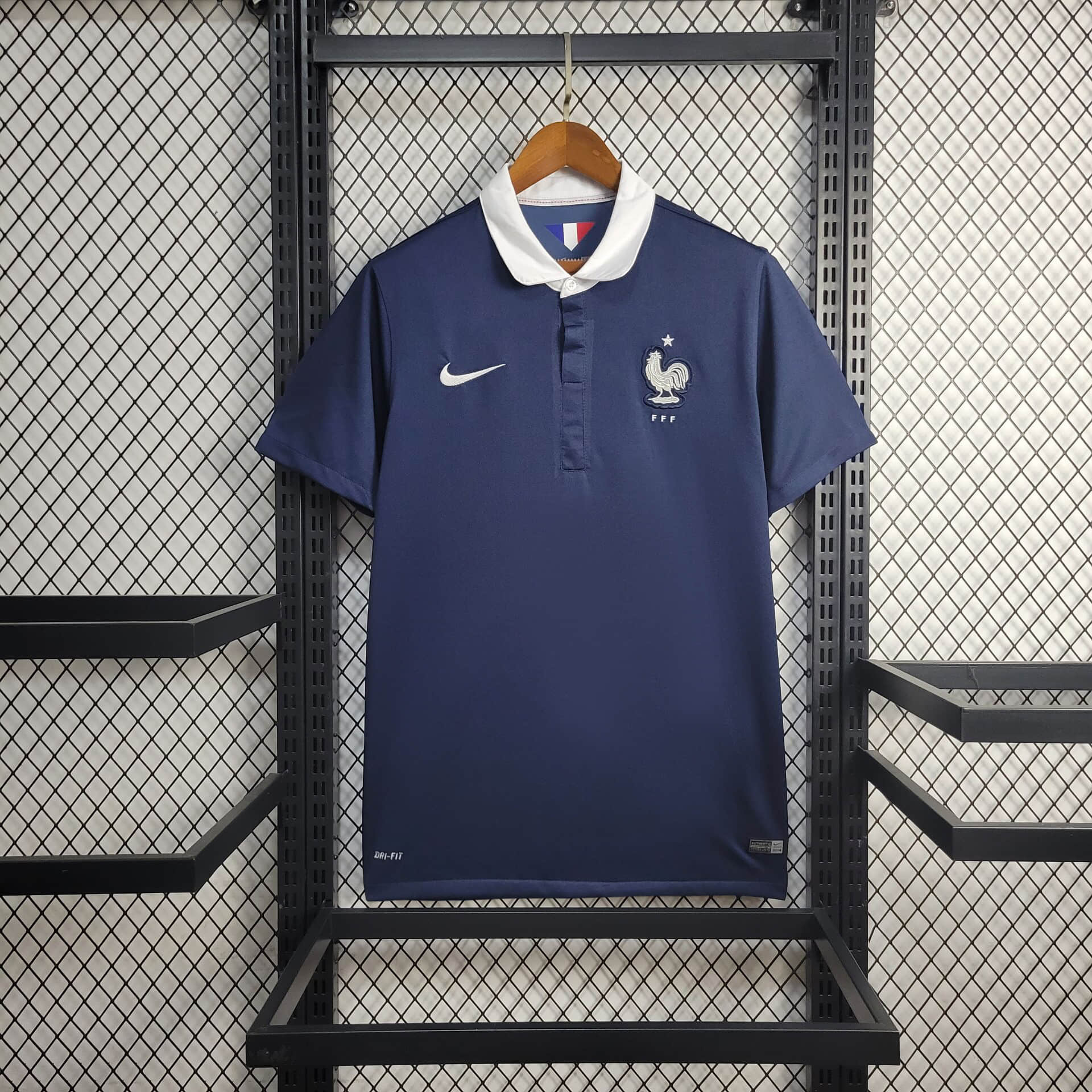 2014 Retro France Home Football Shirt 1:1 Thai Quality