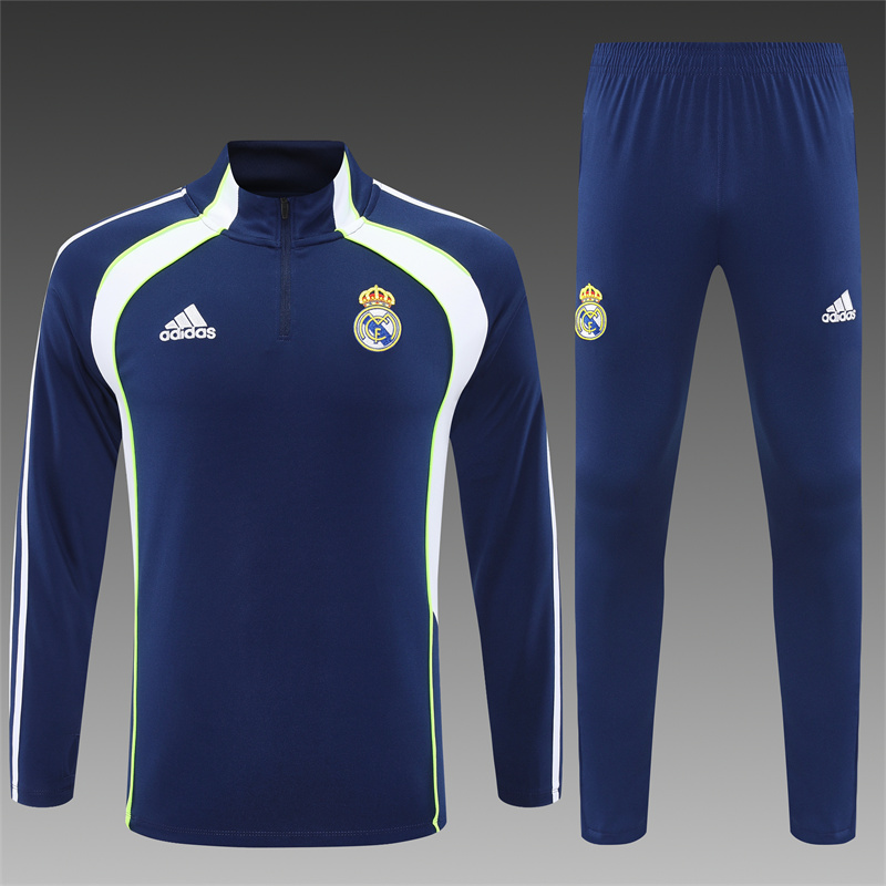 2025/2026 Real Madrid Half-Pull Training Suit Football Shirt 1:1 Thai Quality Set