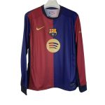 2024/2025 Long Sleeve Barcelona Home Football Shirt 1:1 Thai Quality