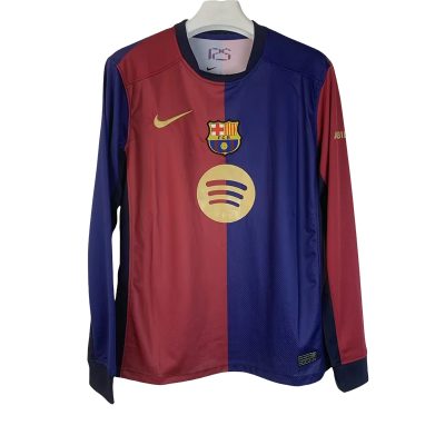 2024/2025 Long Sleeve Barcelona Home Football Shirt 1:1 Thai Quality