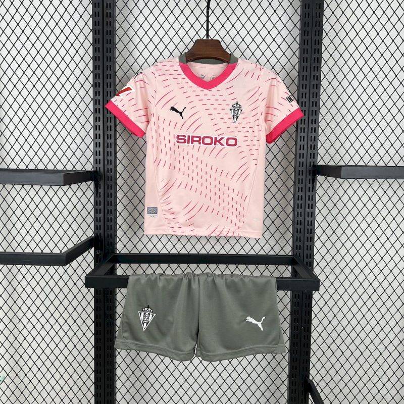 25dfa54f62c7369fe0e78d569d3fe009 2024/2025 Sporting de Gijon Third Away Football Shirt Kids Size 1:1 Thai Quality