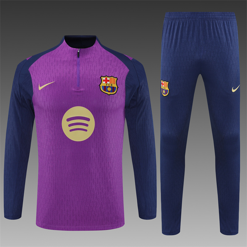 2025/2026 Barcelona Half-Pull Training Suit Football Shirt 1:1 Thai Quality Set