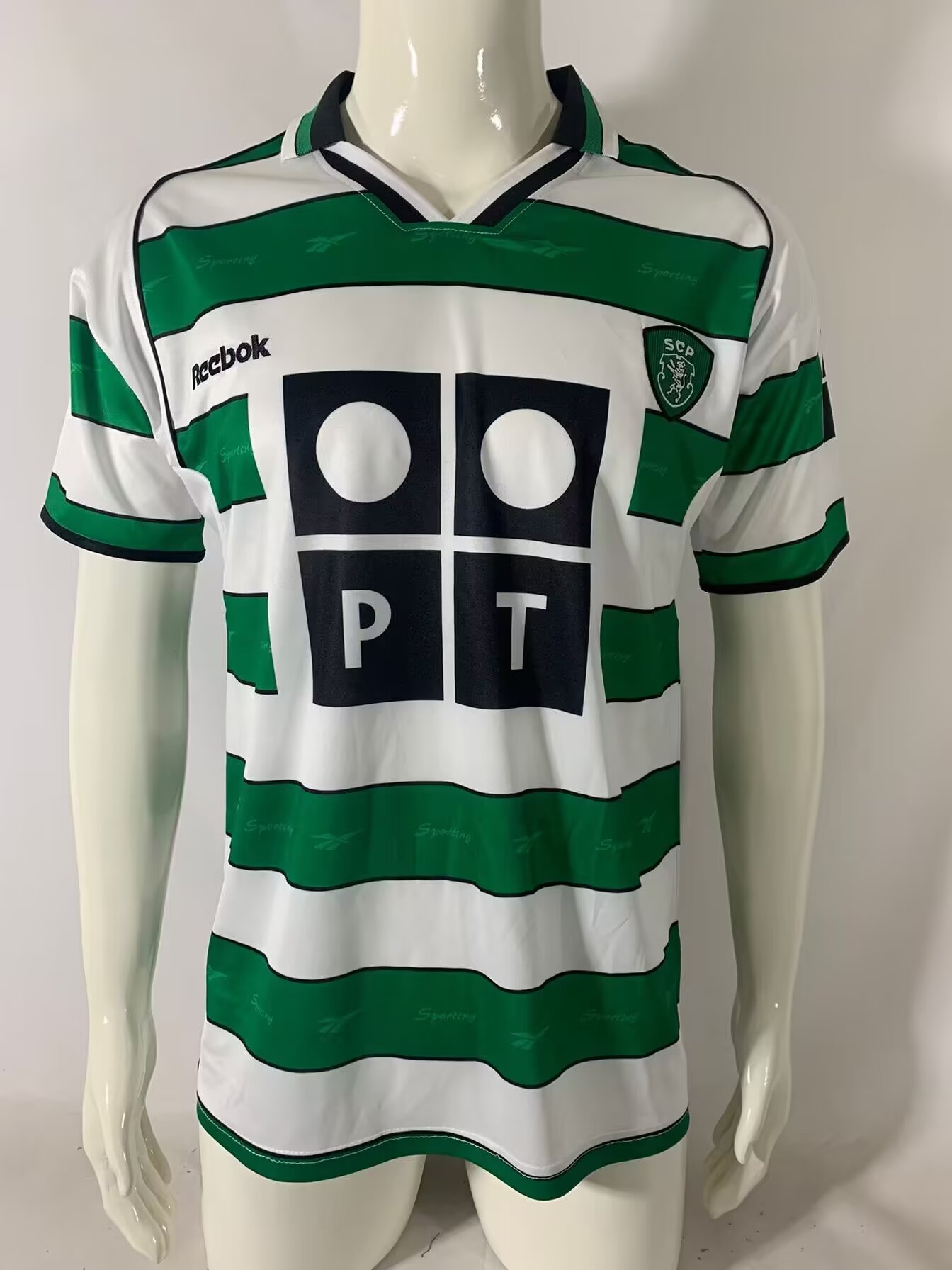 2001/2002 Retro Sporting Lisbon Home Football Shirt 1:1 Thai Quality