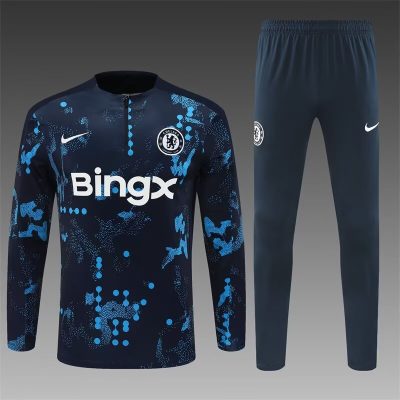 2024/2025 Chelsea Half-Pull Training Wear Royal Blue Football Shirt