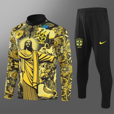 2024/2025 Brazil Half-Pull Special Edition Yellow Football Shirt