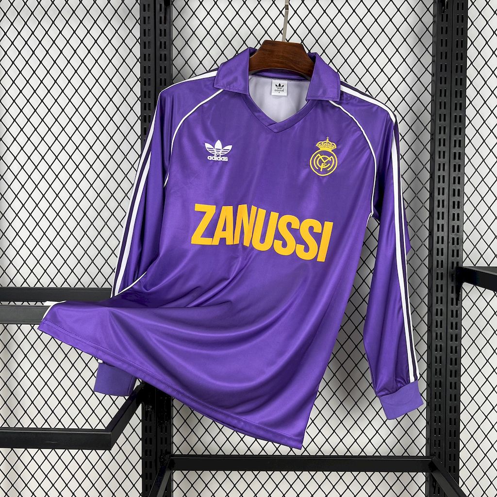 1984/1985 Retro Long Sleeve Real Madrid Away Football Shirt 1:1 Thai Quality