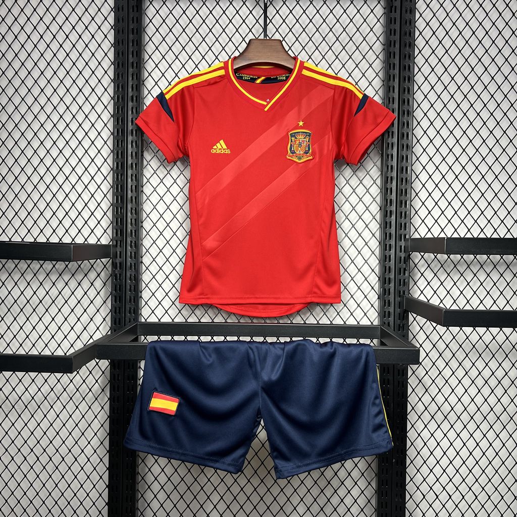 2012 Retro Spain Home Football Shirt Kids Size 1:1 Thai Quality