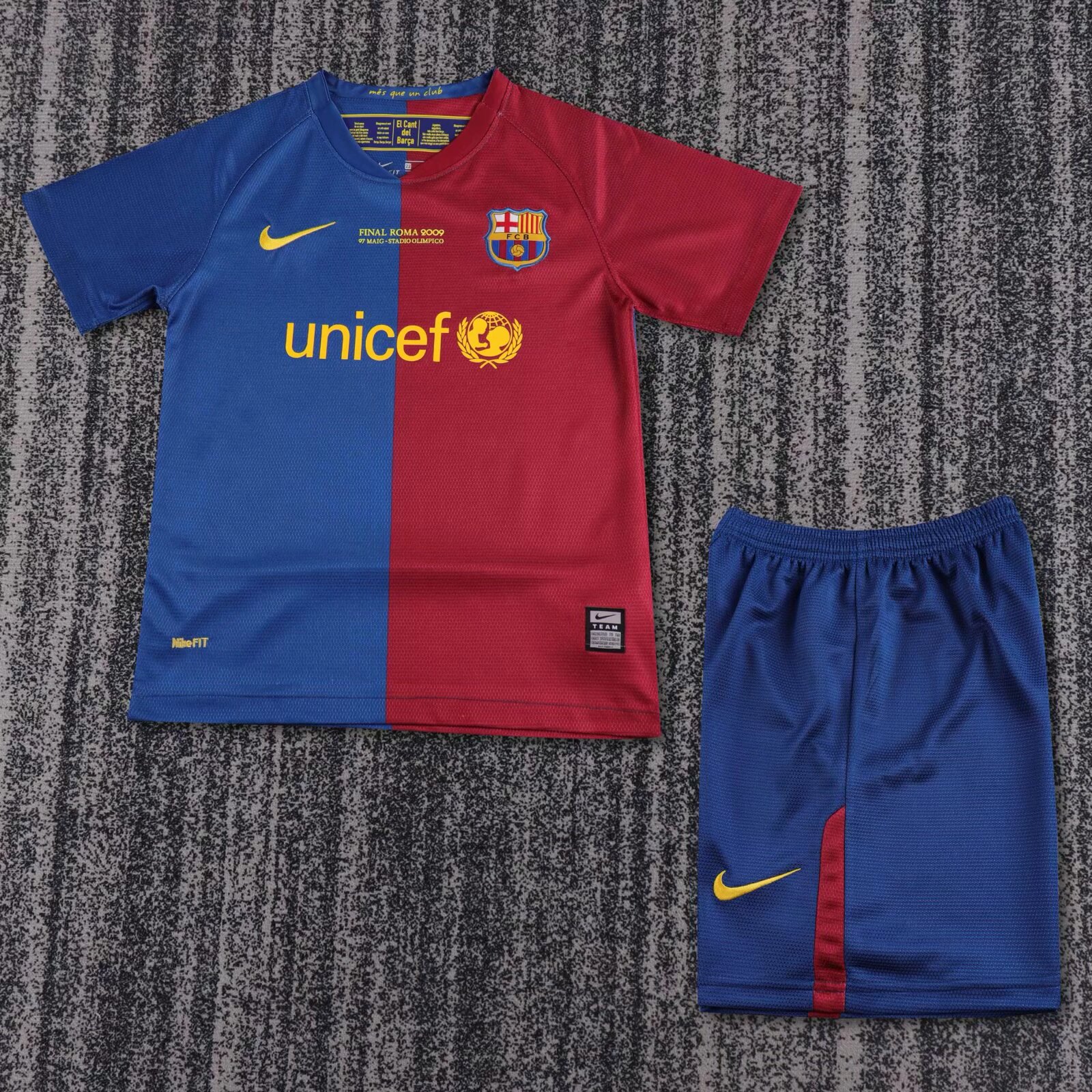 2008/2009 Retro Barcelona Home Champions League Football Shirt Kids Size 1:1 Thai Quality