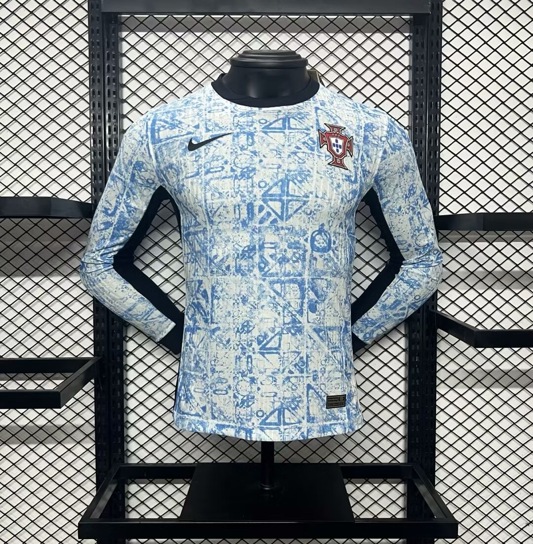 2024 Long Sleeve Player Version Portugal Away Football Shirt 1:1 Thai Quality