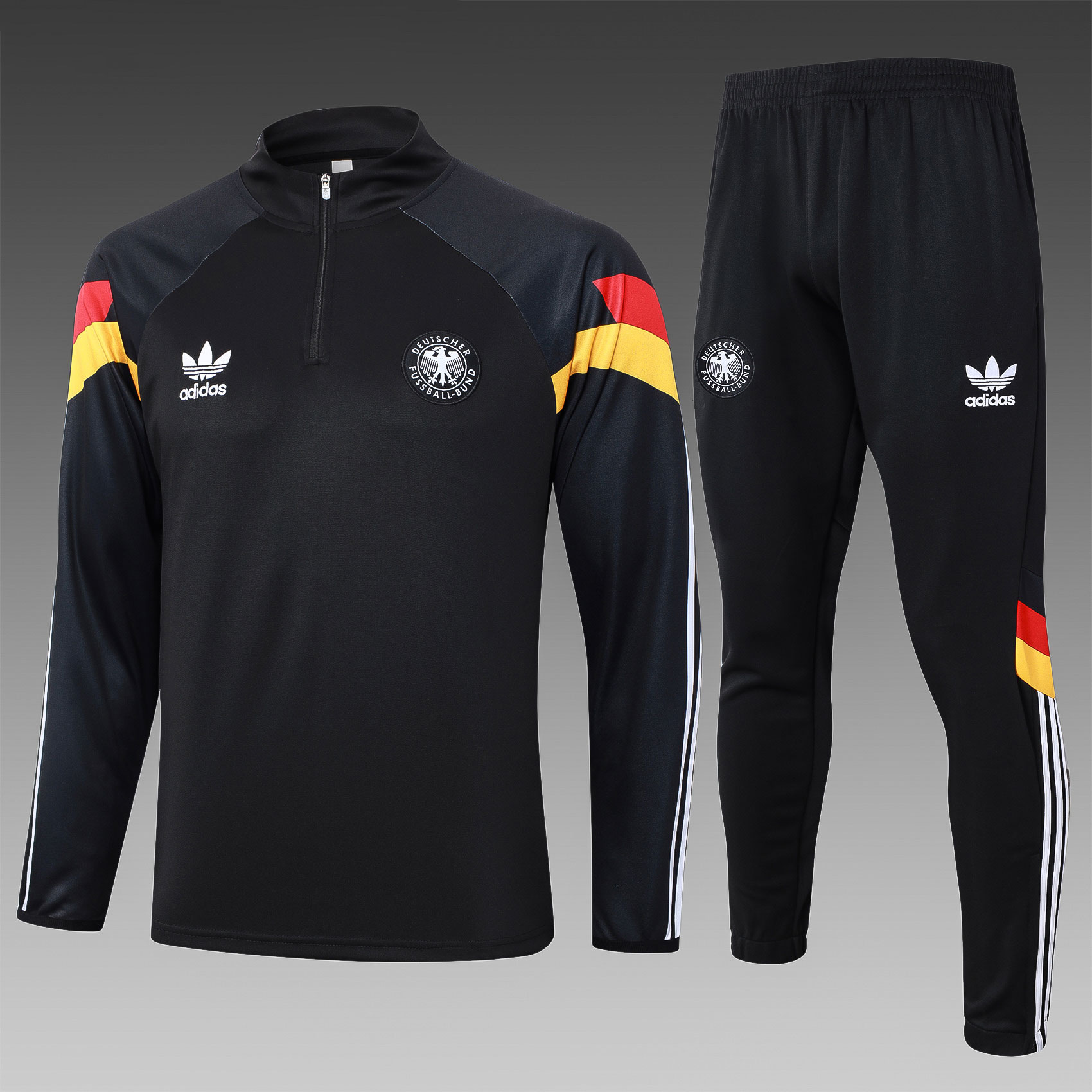 2024/2025 Germany Half-Pull Training Wear Black Football Shirt