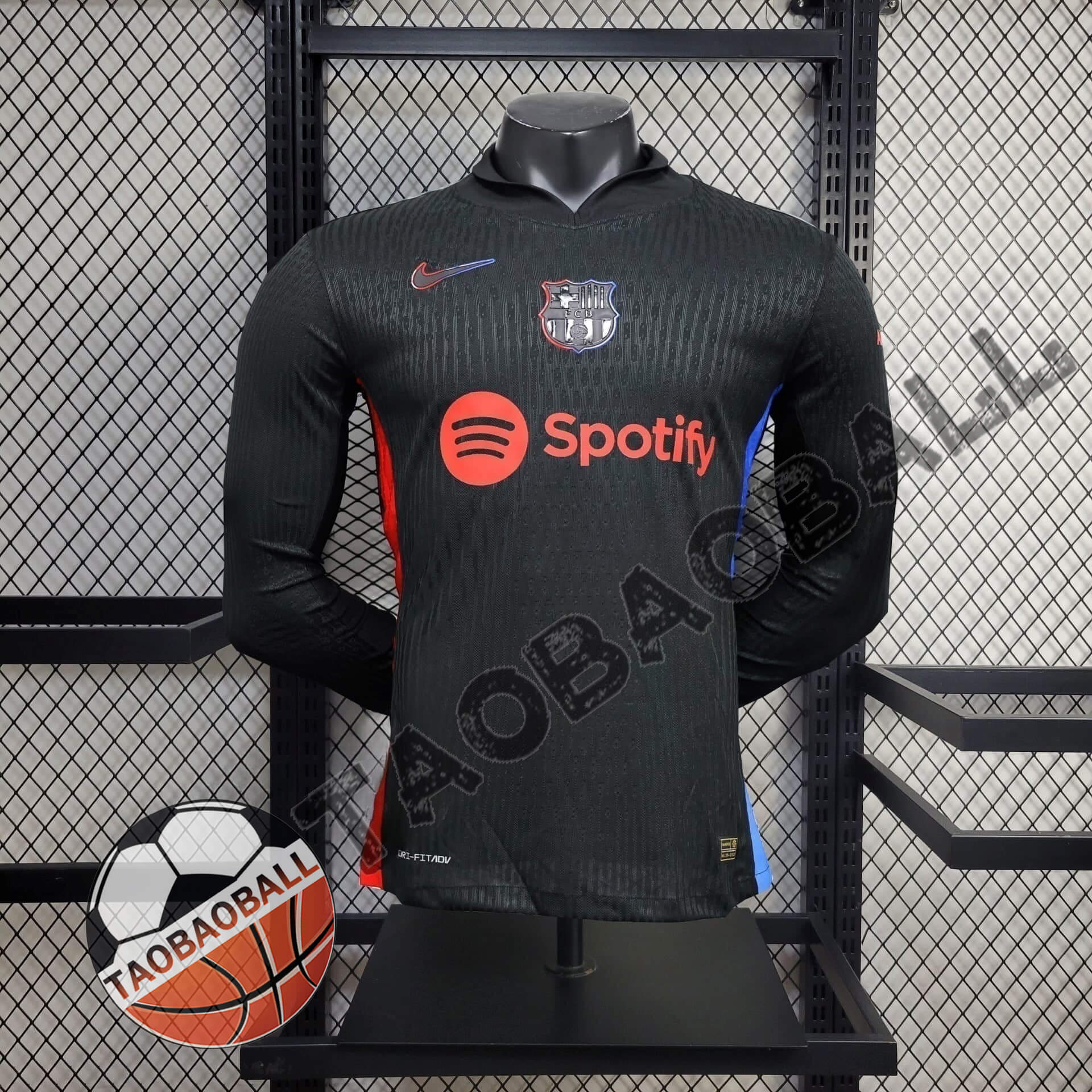 2024/2025 Long Sleeve Player Version Barcelona Away Football Shirt 1:1 Thai Quality
