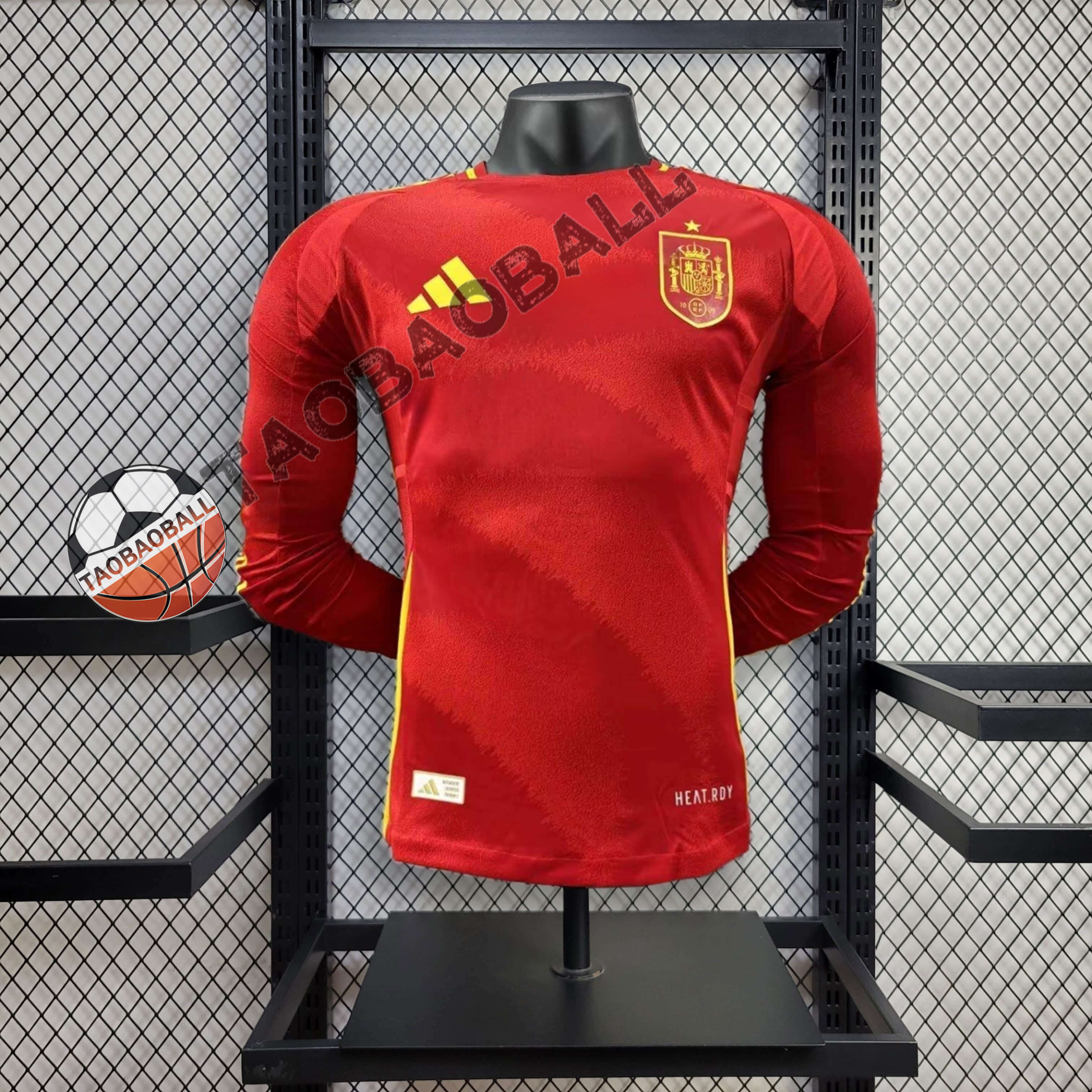 2024 Long Sleeve Player Version Spain Home Football Shirt 1:1 Thai Quality