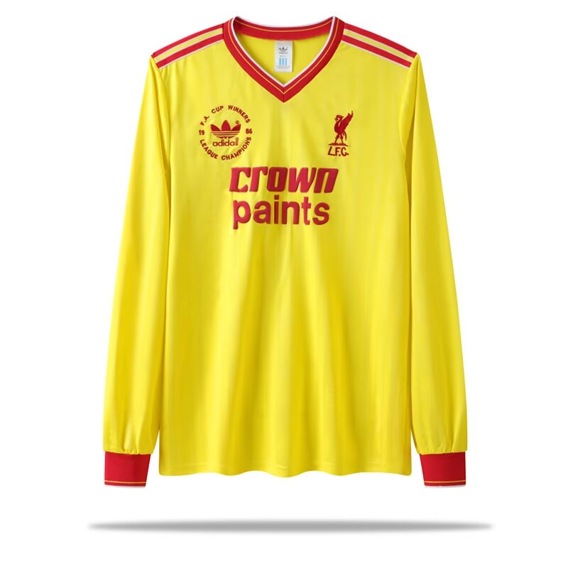 1985/1986 Retro Long Sleeve Liverpool Third Away Football Shirt 1:1 Thai Quality