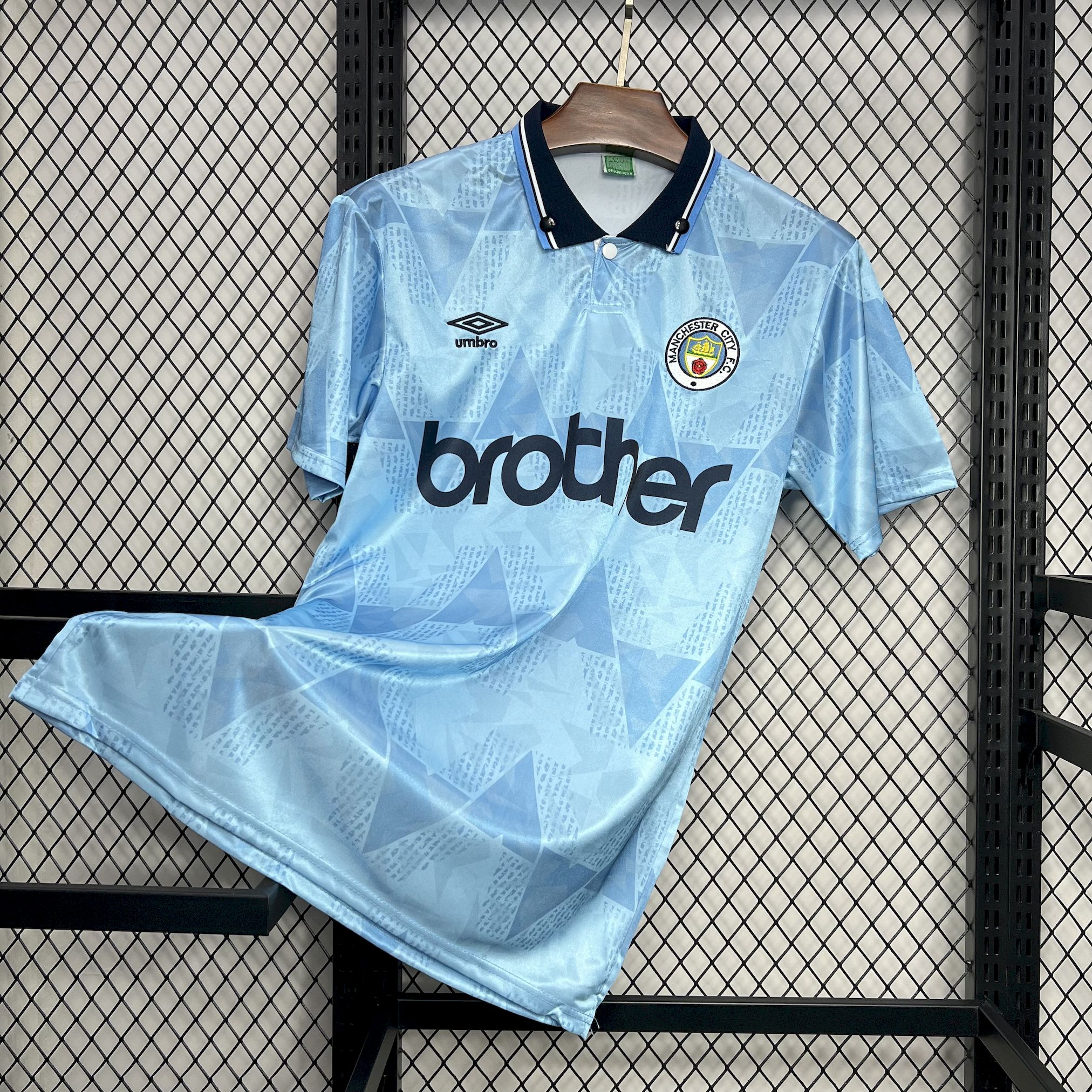1989/1991 Retro Manchester City Home Football Shirt 1:1 Thai Quality
