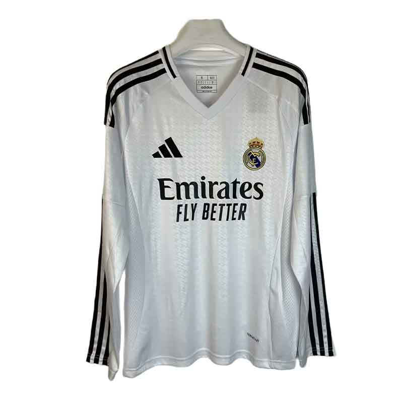 2024/2025 Long Sleeve Real Madrid Home Football Shirt 1:1 Thai Quality