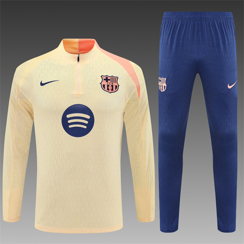2025/2026 Barcelona Half-Pull Training Suit Football Shirt 1:1 Thai Quality Set
