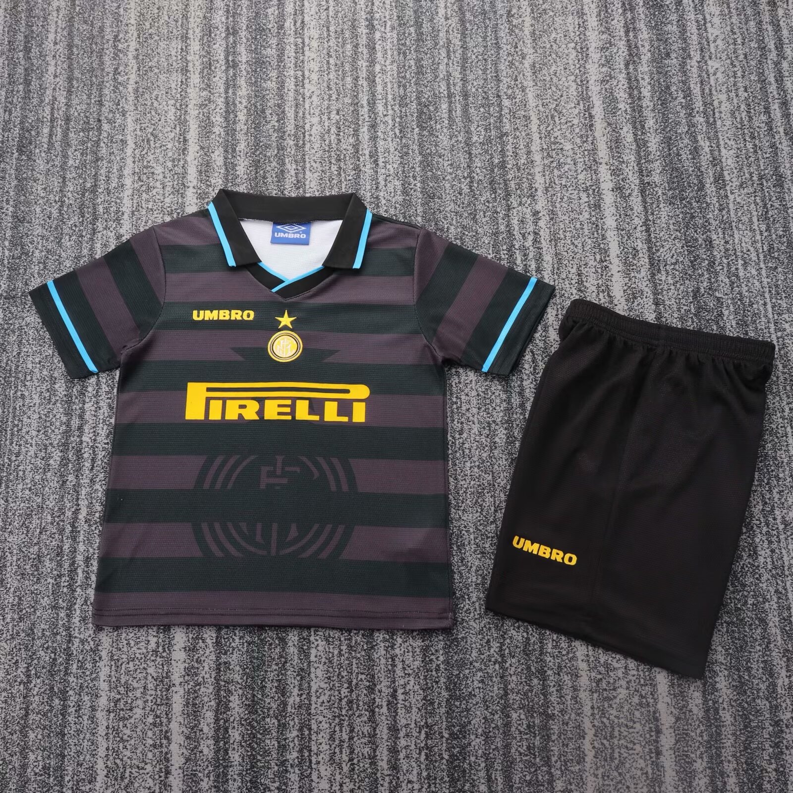1997/1998 Retro Inter Milan Third Away Football Shirt Kids Size 1:1 Thai Quality