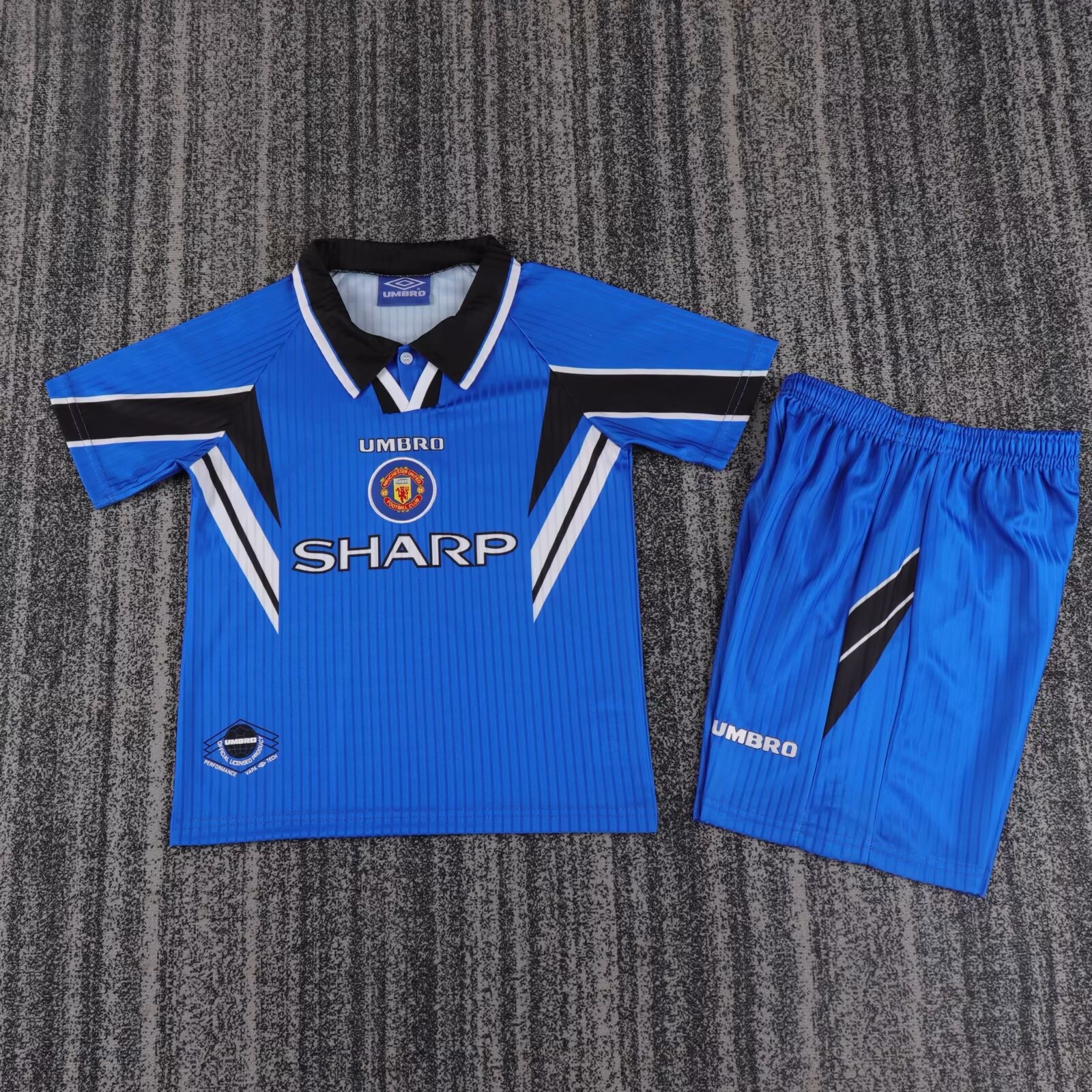 1996/1998 Retro Manchester United Third Away Football Shirt Kids Size 1:1 Thai Quality