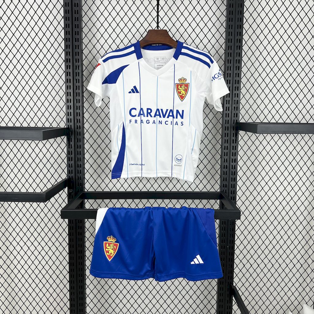 2024/2025 Real Zaragoza Home Football Shirt Kids Size 1:1 Thai Quality