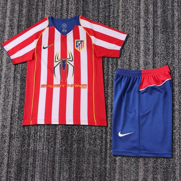 2004/2005 Retro Atletico Madrid Home Football Shirt Kids Size 1:1 Thai Quality