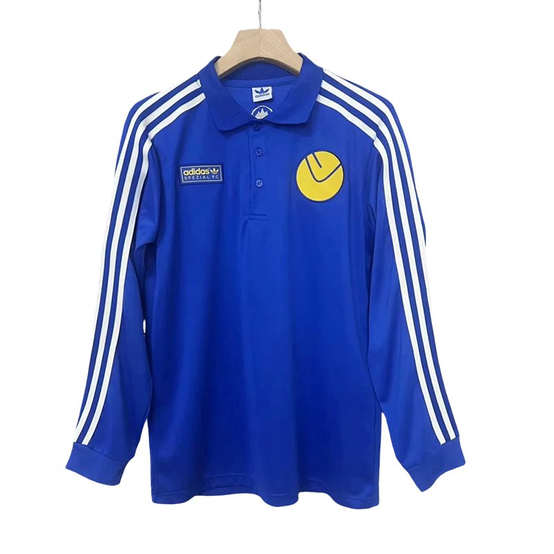 2024/2025 Retro Long Sleeve Leeds United Blue Football Shirt 1:1 Thai Qualit