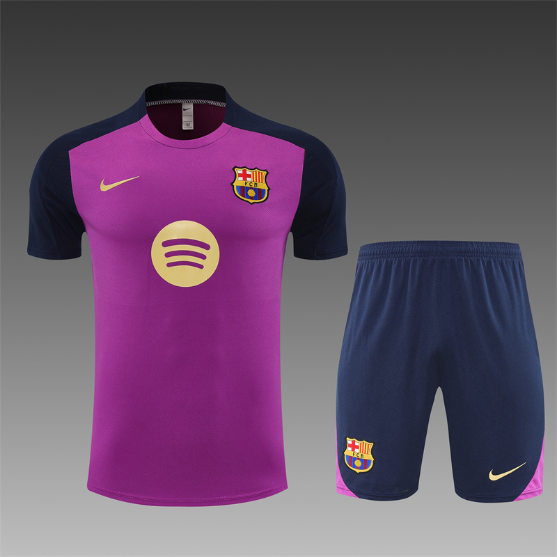 2025/2026 Barcelona Training Wear Purple Set Shirt 1:1 Thai Quality