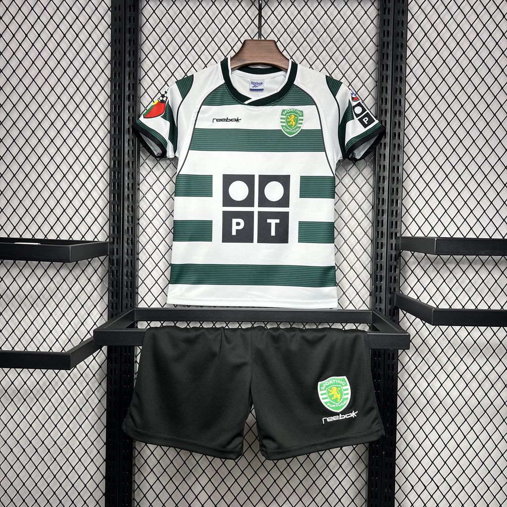 2001/2003 Retro Sporting Home Football Shirt Kids Size 1:1 Thai Quality