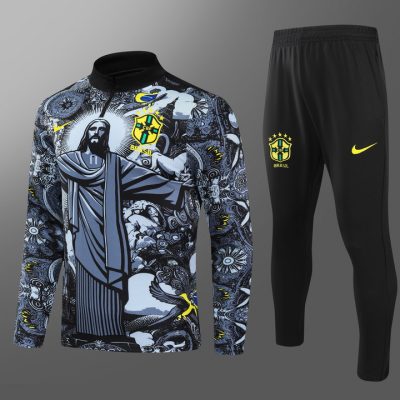 2024/2025 Brazil Half-Pull Special Edition Black Football Shirt