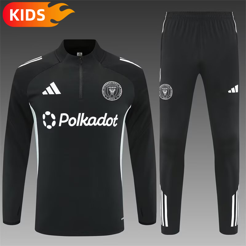 3da087527c0854081e247bf0ed600076 2025/2026 Inter Miami Half-Pull Training Wear Football Shirt Kids Size