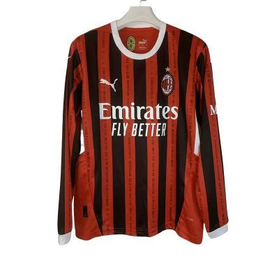 2024/2025 Long Sleeve AC Milan Home Football Shirt 1:1 Thai Quality