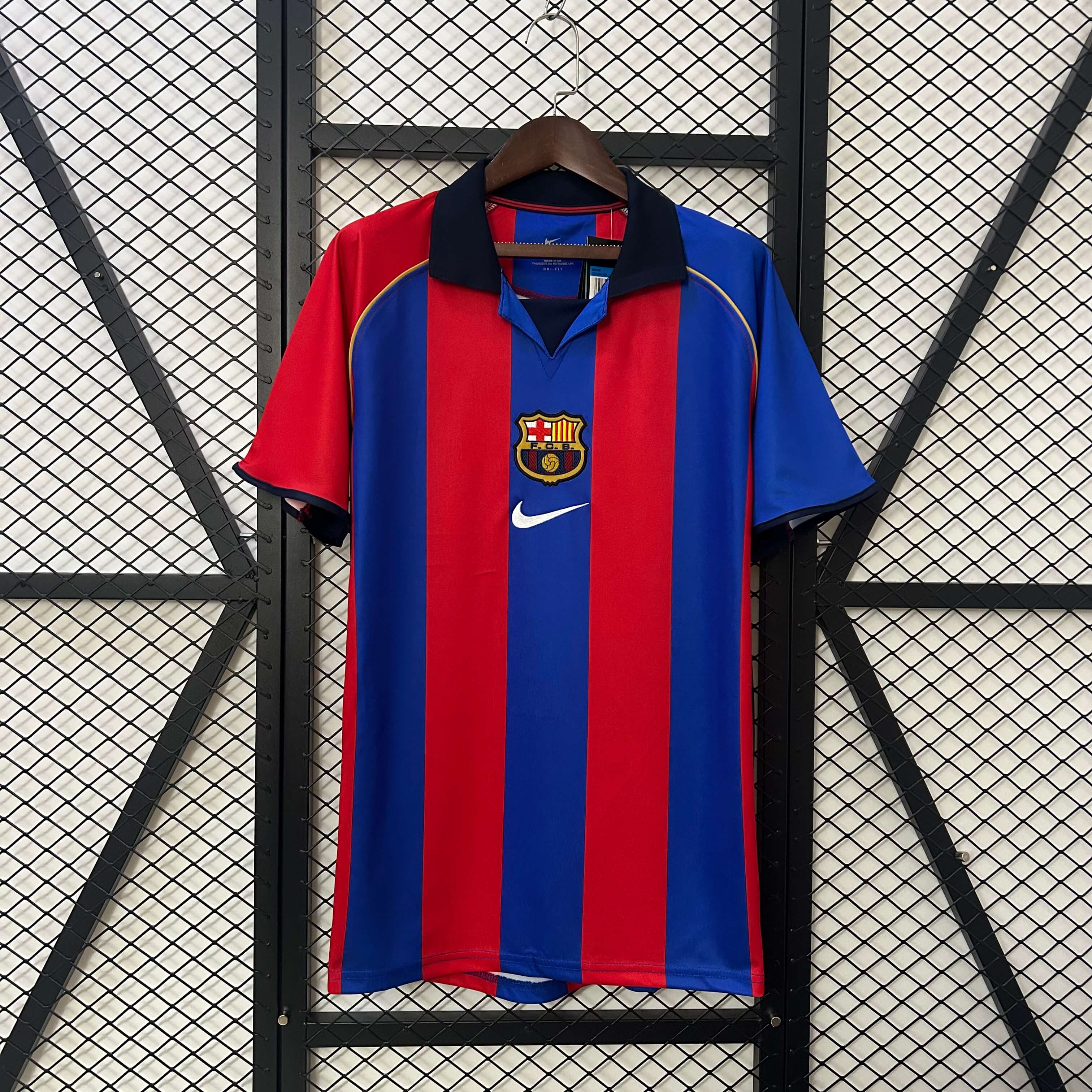 2001/2002 Retro Barcelona Home Football Shirt 1:1 Thai Quality