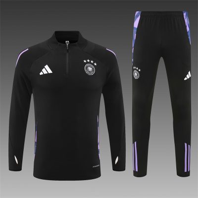 2024/2025 Germany Half-Pull Training Wear Black Football Shirt