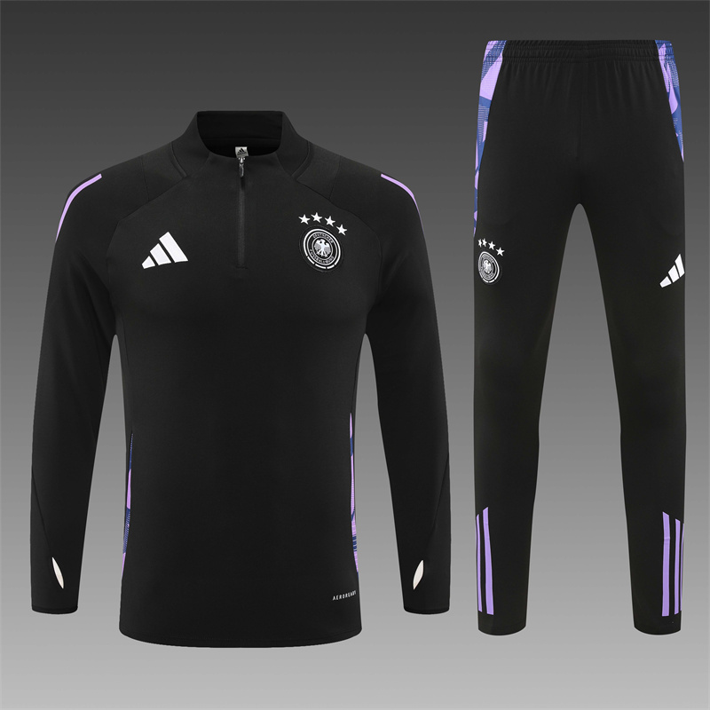 4107493c9e87c3a725784d8c3ddf87e7 2024/2025 Germany Half-Pull Training Wear Black Football Shirt