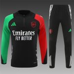 2024/2025 Arsenal Half-Pull Training Wear Black Football Shirt