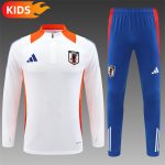 2024/2025 Japan Half-Pull Training Wear White Football Shirt Kids Size