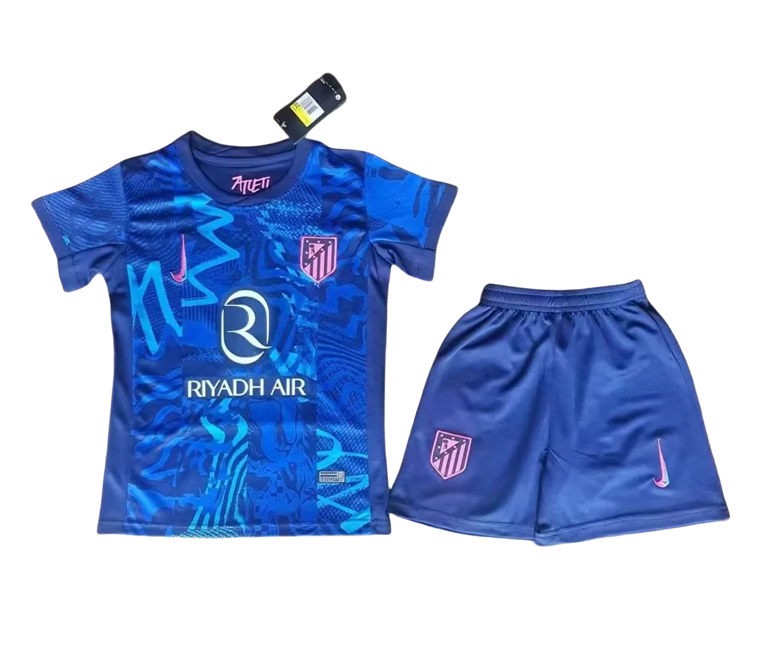 2024/2025 Atletico Madrid Third Away Football Shirt Kids Size 1:1 Thai Quality